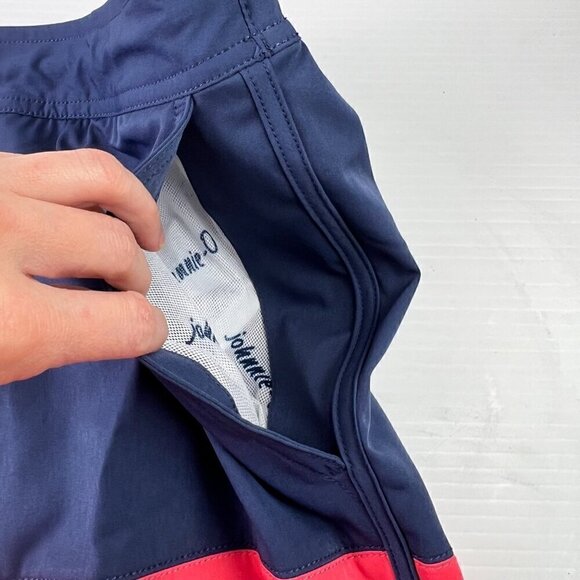 Johnnie-O Tully Half Elastic 7" Surf Shorts Size Small Scalloped Hem - Picture 7 of 11